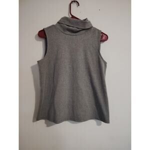 Simply Vera Vera Wang Women's Dark Gray Turtleneck Sleeveless Sweater Size XS